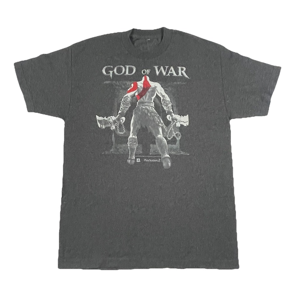 Vintage 2007 God of War 2 II PS2 Promo T-Shirt Large Kratos Ghost of Sparta Y2K